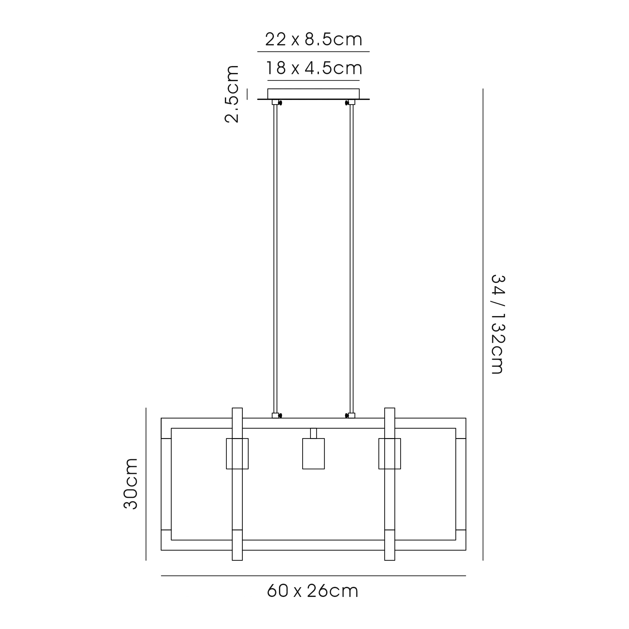 Canto Graphite Ceiling Lights Diyas Linear Fittings